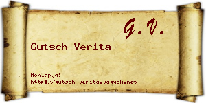 Gutsch Verita névjegykártya